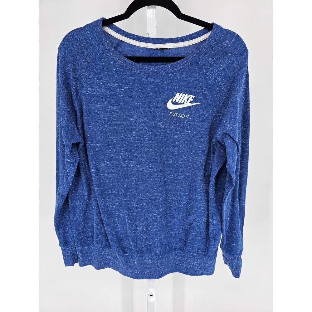 Y2K women's Nike Sz L Gym Vintage crewneck sweatshirt in blue marl - Picture 1 of 4